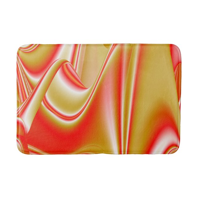 Love and Gold Abstract 3D Rainbowart Bath Mat (Front)