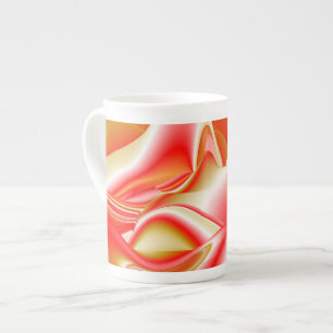 Love and Gold Abstract 3D Rainbowart Bone China Mug