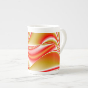 Love and Gold Abstract 3D Rainbowart Bone China Mug