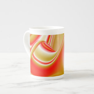 Love and Gold Abstract 3D Rainbowart Bone China Mug