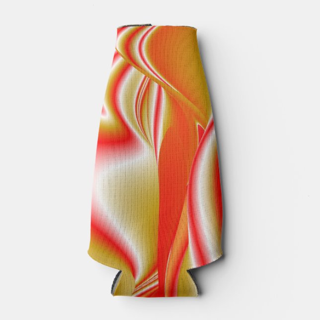 Love and Gold Abstract 3D Rainbowart Bottle Cooler (Front)