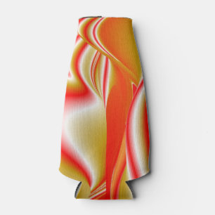 Love and Gold Abstract 3D Rainbowart Bottle Cooler