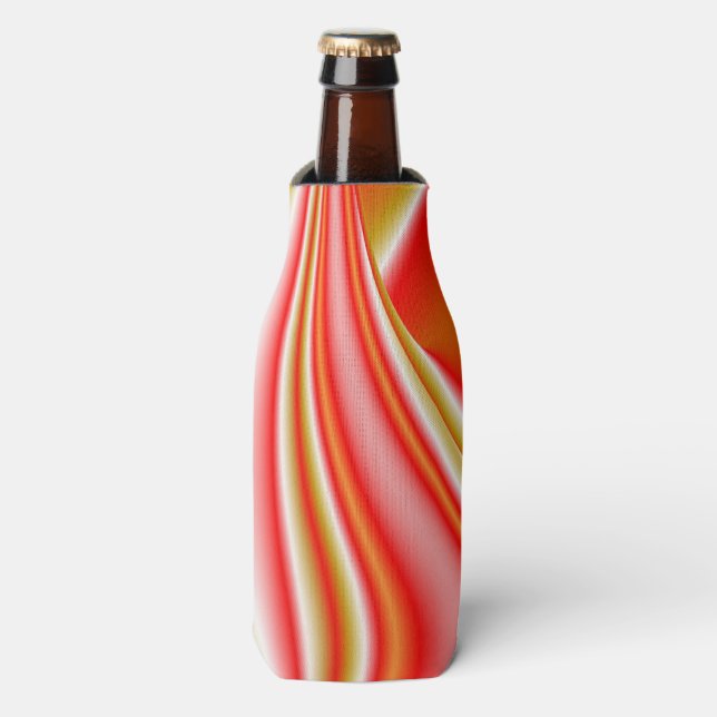 Love and Gold Abstract 3D Rainbowart Bottle Cooler (Bottle Front)