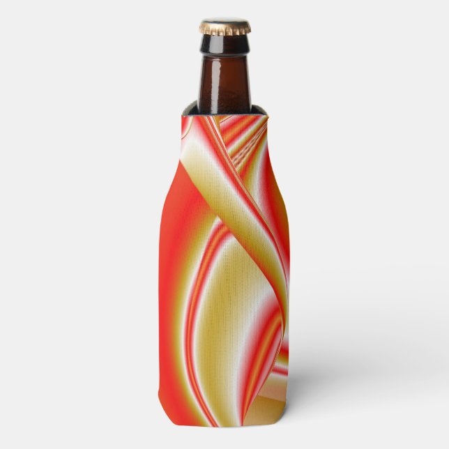 Love and Gold Abstract 3D Rainbowart Bottle Cooler (Bottle Front)