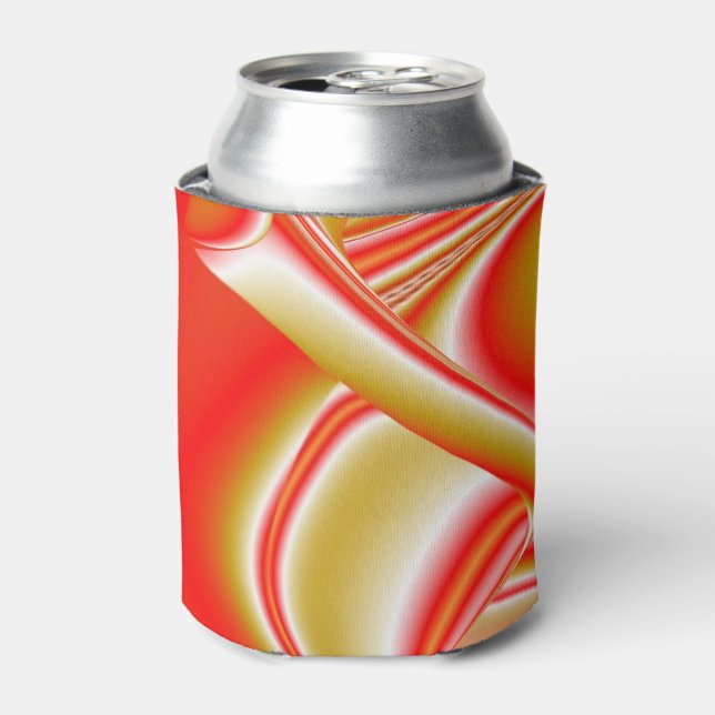 Love and Gold Abstract 3D Rainbowart Can Cooler (Can Front)