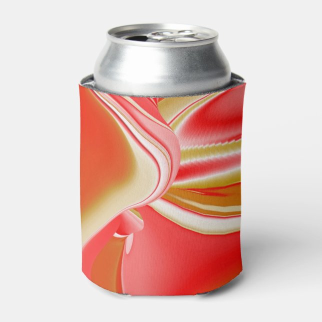 Love and Gold Abstract 3D Rainbowart Can Cooler (Can Front)