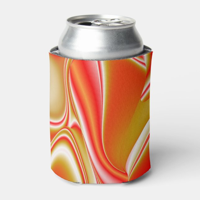Love and Gold Abstract 3D Rainbowart Can Cooler (Can Front)