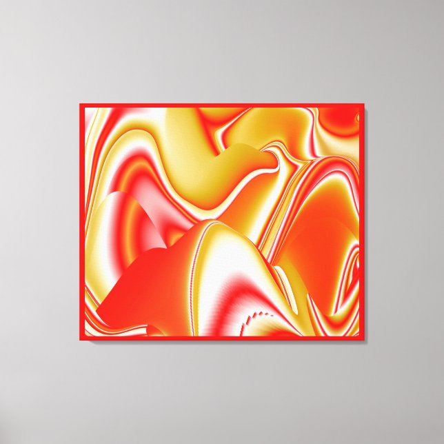 Love and Gold Abstract 3D Rainbowart Canvas Print (Front)