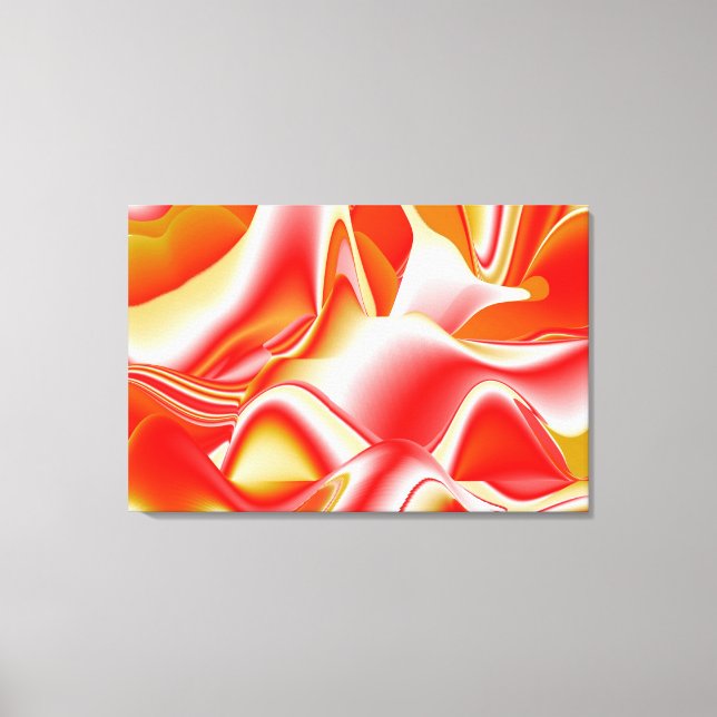 Love and Gold Abstract 3D Rainbowart Canvas Print (Front)