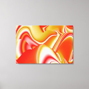 Love and Gold Abstract 3D Rainbowart Canvas Print