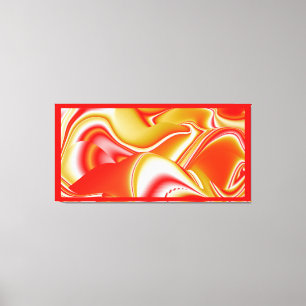 Love and Gold Abstract 3D Rainbowart Canvas Print