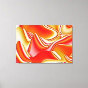 Love and Gold Abstract 3D Rainbowart Canvas Print