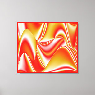 Love and Gold Abstract 3D Rainbowart Canvas Print