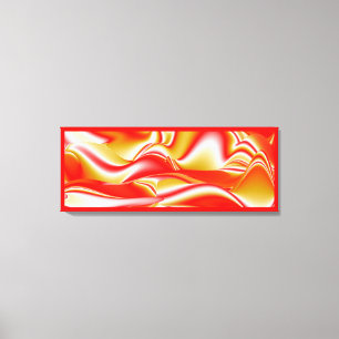 Love and Gold Abstract 3D Rainbowart Canvas Print