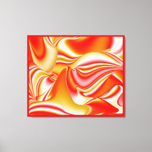 Love and Gold Abstract 3D Rainbowart Canvas Print