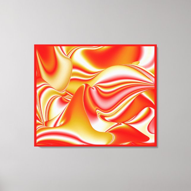 Love and Gold Abstract 3D Rainbowart Canvas Print (Front)