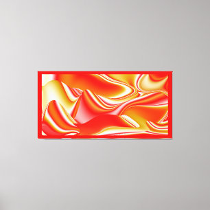 Love and Gold Abstract 3D Rainbowart Canvas Print