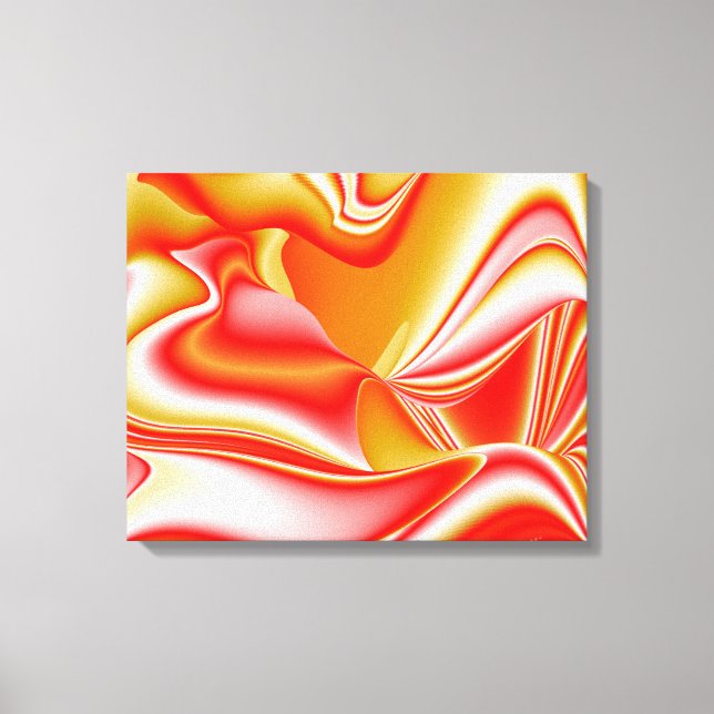 Love and Gold Abstract 3D Rainbowart Canvas Print (Front)