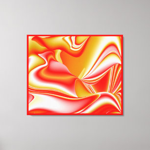 Love and Gold Abstract 3D Rainbowart Canvas Print