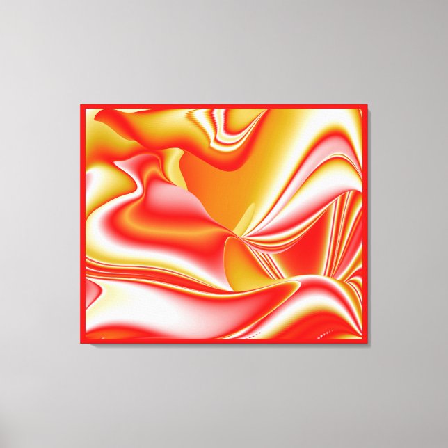 Love and Gold Abstract 3D Rainbowart Canvas Print (Front)