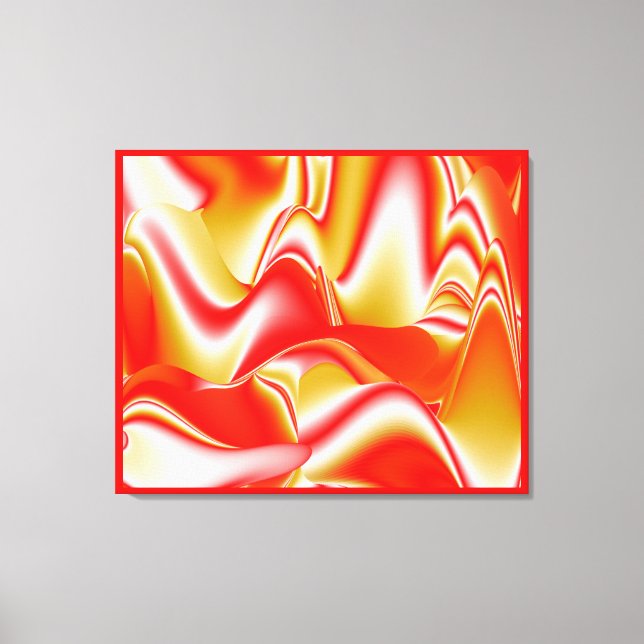 Love and Gold Abstract 3D Rainbowart Canvas Print (Front)