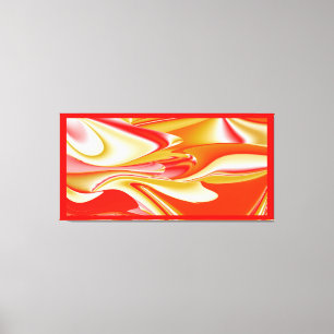 Love and Gold Abstract 3D Rainbowart Canvas Print