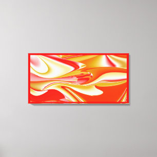 Love and Gold Abstract 3D Rainbowart Canvas Print