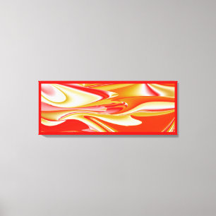 Love and Gold Abstract 3D Rainbowart Canvas Print