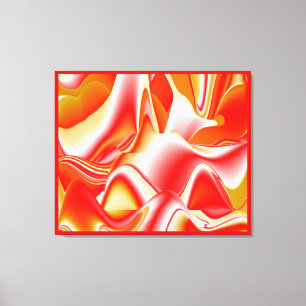 Love and Gold Abstract 3D Rainbowart Canvas Print