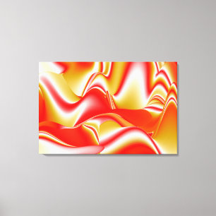 Love and Gold Abstract 3D Rainbowart Canvas Print