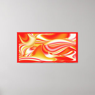 Love and Gold Abstract 3D Rainbowart Canvas Print