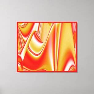 Love and Gold Abstract 3D Rainbowart Canvas Print