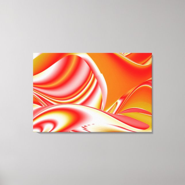 Love and Gold Abstract 3D Rainbowart Canvas Print (Front)