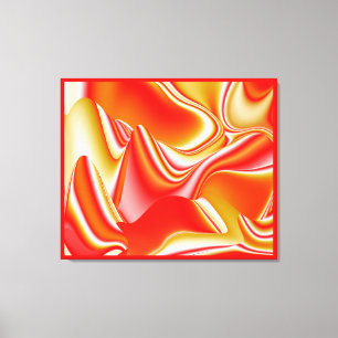 Love and Gold Abstract 3D Rainbowart Canvas Print