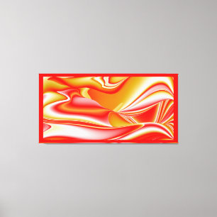 Love and Gold Abstract 3D Rainbowart Canvas Print