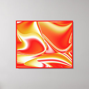 Love and Gold Abstract 3D Rainbowart Canvas Print