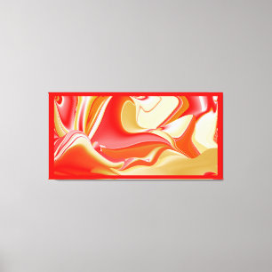 Love and Gold Abstract 3D Rainbowart Canvas Print