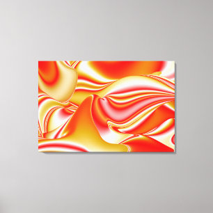 Love and Gold Abstract 3D Rainbowart Canvas Print