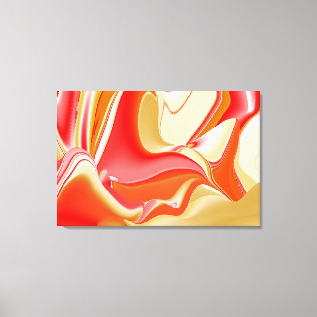 Love and Gold Abstract 3D Rainbowart Canvas Print (Front)
