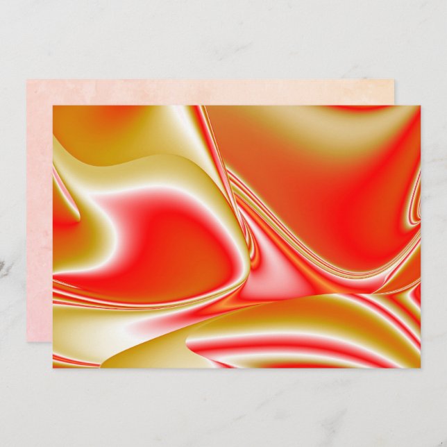 Love and Gold Abstract 3D Rainbowart Card (Front/Back)