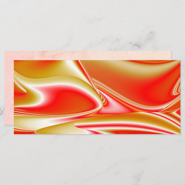 Love and Gold Abstract 3D Rainbowart Card (Front/Back)