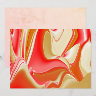 Love and Gold Abstract 3D Rainbowart Card