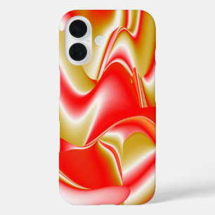 Love and Gold Abstract 3D Rainbowart iPhone 16 Case