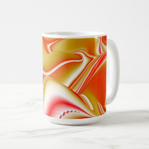 Love and Gold Abstract 3D Rainbowart Coffee Mug