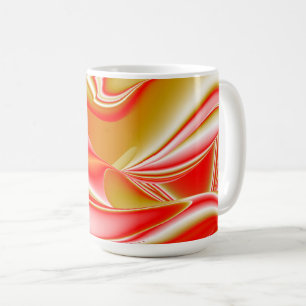 Love and Gold Abstract 3D Rainbowart Coffee Mug
