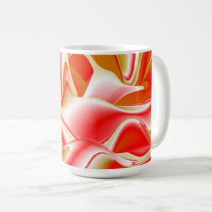 Love and Gold Abstract 3D Rainbowart Coffee Mug