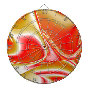 Love and Gold Abstract 3D Rainbowart Dartboard