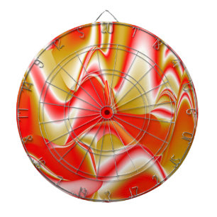 Love and Gold Abstract 3D Rainbowart Dartboard