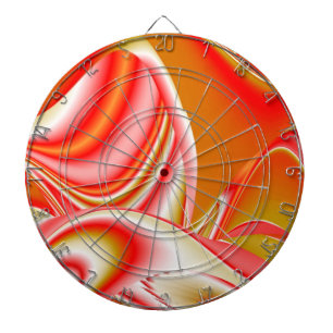 Love and Gold Abstract 3D Rainbowart Dartboard