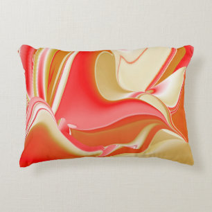 Love and Gold Abstract 3D Rainbowart Decorative Cushion